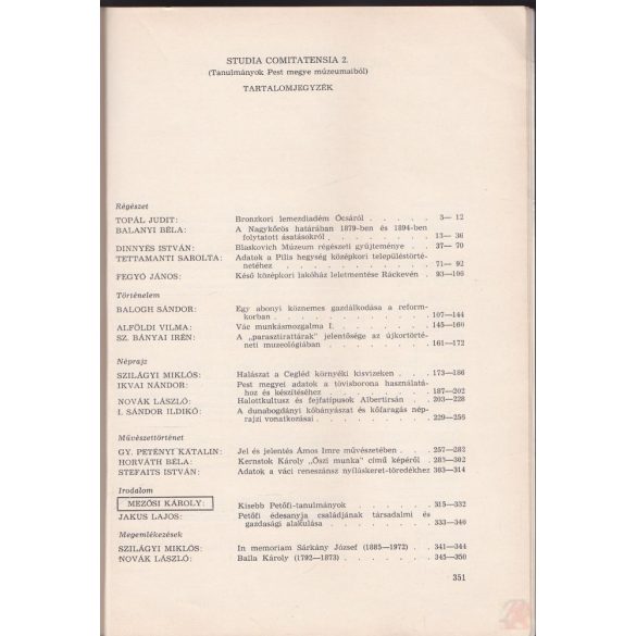 STUDIA COMITATENSIA 2.