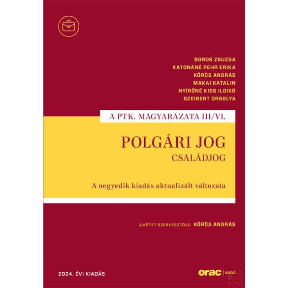 POLGÁRI JOG III/VI. – Családjog (2024) [Előrendelhető]