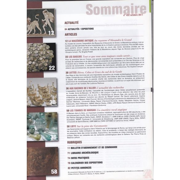 ARCHÉOLOGIA No. 492., 2011. október