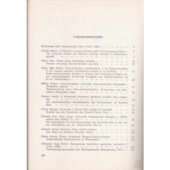KÖZLEMÉNYEK ZALA MEGYE KÖZGYŰJTEMÉNYEINEK KUTATÁSAIBÓL 1986