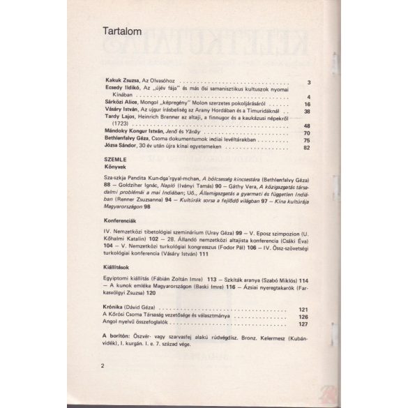 KELETKUTATÁS 1986 tavasz