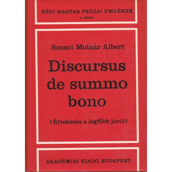 DISCURSUS DE SUMMO BONO