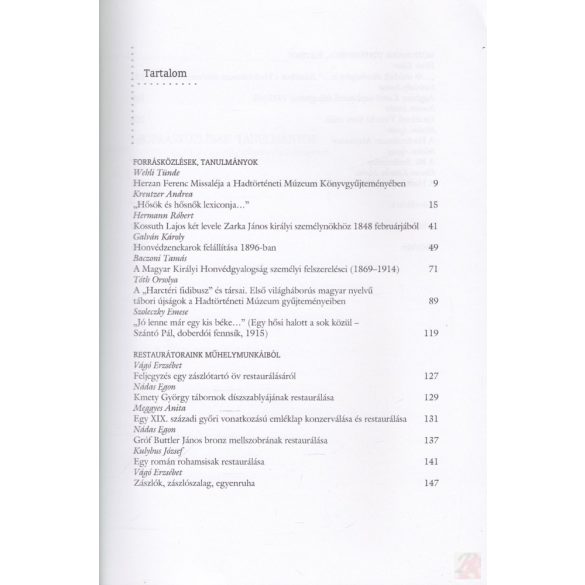A HADTÖRTÉNETI MÚZEUM ÉRTESÍTŐJE 3.