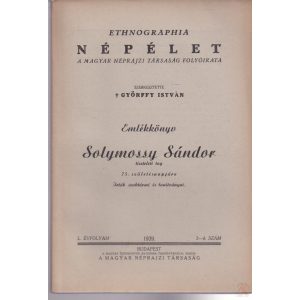 ETHNOGRAPHIA - NÉPÉLET 1939/3-4. szám