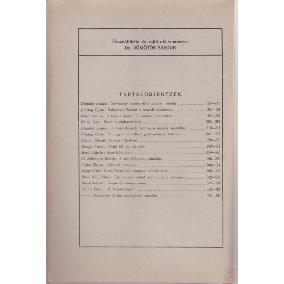 ETHNOGRAPHIA - NÉPÉLET 1939/3-4. szám