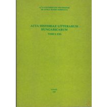ACTA HISTORIAE LITTERARUM HUNGARICARUM Tomus XXI.