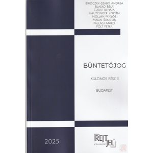 BÜNTETŐJOG - KÜLÖNÖS RÉSZ II. (2025)