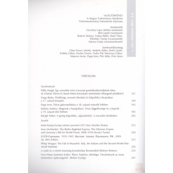 VILÁGTÖRTÉNET 2011/3-4.