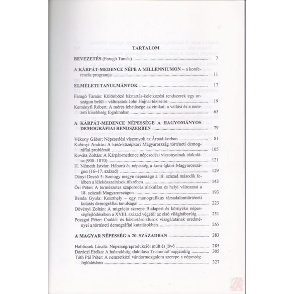 TÖRTÉNETI DEMOGRÁFIAI ÉVKÖNYV 2001