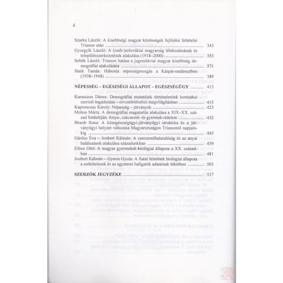 TÖRTÉNETI DEMOGRÁFIAI ÉVKÖNYV 2001