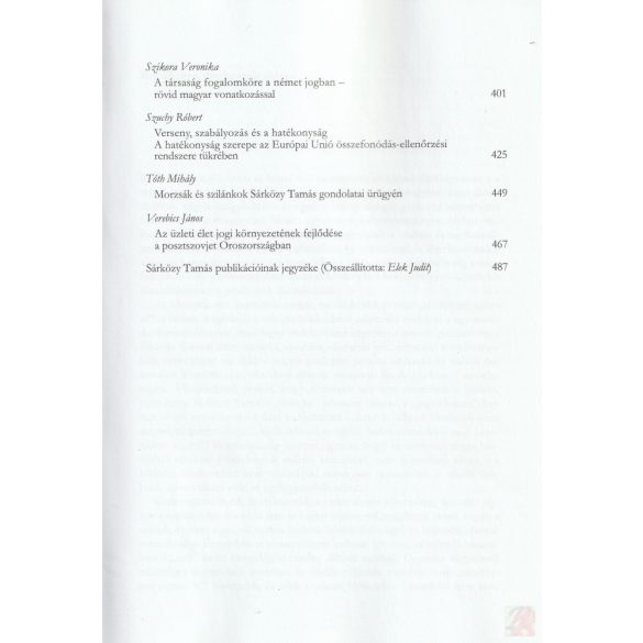 ÜNNEPI TANULMÁNYOK SÁRKÖZY TAMÁS 70. SZÜLETÉSNAPJÁRA