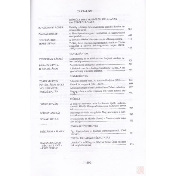 HADTÖRTÉNELMI KÖZLEMÉNYEK 2005/3