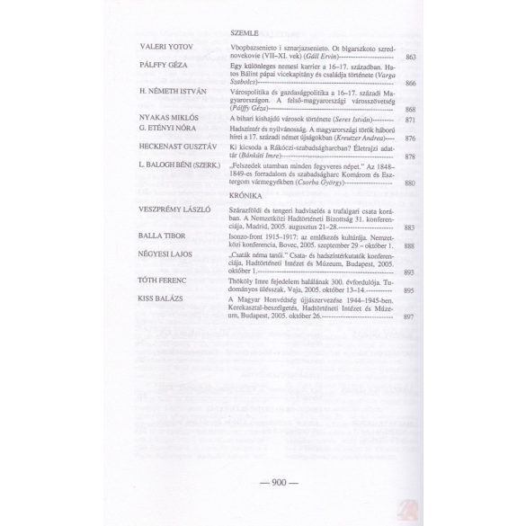 HADTÖRTÉNELMI KÖZLEMÉNYEK 2005/3