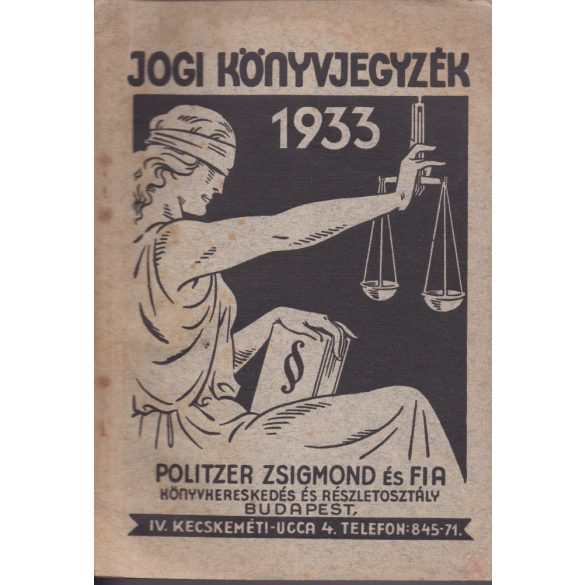 JOGI KÖNYVJEGYZÉK 1933