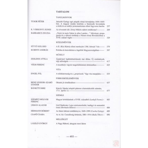 HADTÖRTÉNELMI KÖZLEMÉNYEK 2000/2