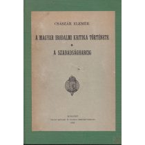 A MAGYAR IRODALMI KRITIKA TÖRTÉNETE