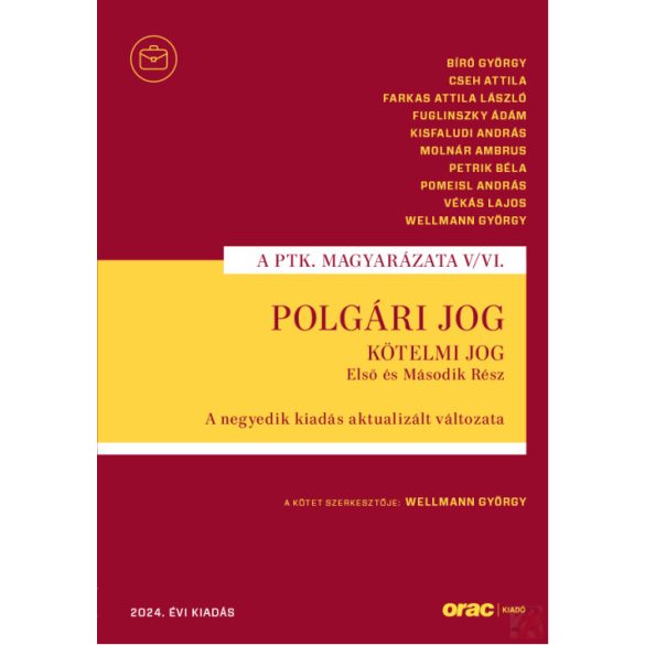 POLGÁRI JOG V/VI. - Kötelmi jog Első és Második Rész (2024) [Előrendelhető]