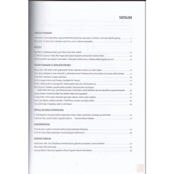 A DEBRECENI DÉRI MÚZEUM ÉVKÖNYVE 2007