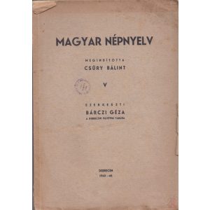MAGYAR NÉPNYELV V. kötet