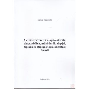 A CIVIL SZERVEZETEK ALAPÍTÓ OKIRATA, ALAPSZABÁLYA, MŰKÖDÉSÜK ALAPJAI, TIPIKUS ÉS ATIPIKUS FOGLALKOZTATÁSI FORMÁI