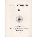 KÖZLEMÉNYEK ZALA MEGYE KÖZGYŰJTEMÉNYEINEK KUTATÁSAIBÓL 1980-1981