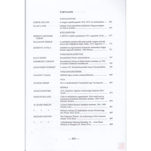 HADTÖRTÉNELMI KÖZLEMÉNYEK 2009/1