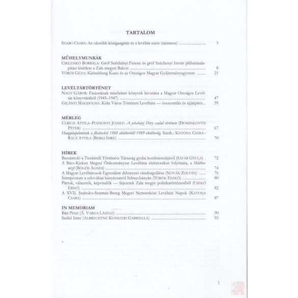 LEVÉLTÁRI SZEMLE 2010/3