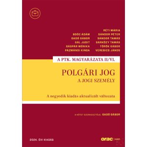 POLGÁRI JOG II/VI. - A jogi személy (2024) [Előrendelhető]