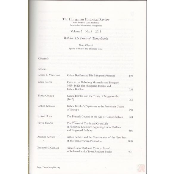 HUNGARIAN HISTORICAL REVIEW 2013/2/4