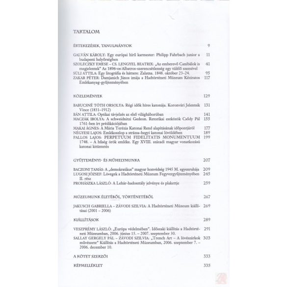 A HADTÖRTÉNETI MÚZEUM ÉRTESÍTŐJE 9.