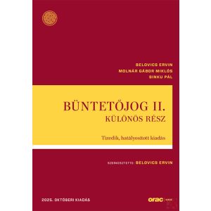BÜNTETŐJOG II. - KÜLÖNÖS RÉSZ (2025)