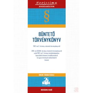 BÜNTETŐ TÖRVÉNYKÖNYV - 2026. február 9.