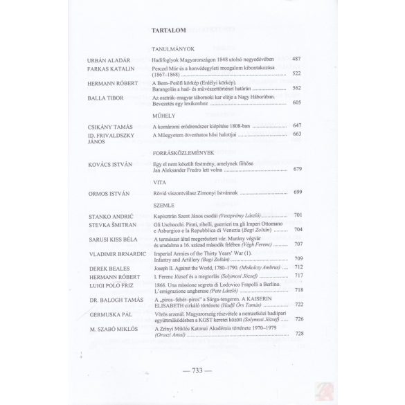 HADTÖRTÉNELMI KÖZLEMÉNYEK 2010/3