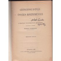GYÖNGYÖSI ISTVÁN ÖSSZES KÖLTEMÉNYEI II. kötet